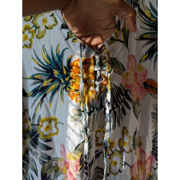 Blue Island Coverup swim tropical dress womens L - Picture 11 of 13